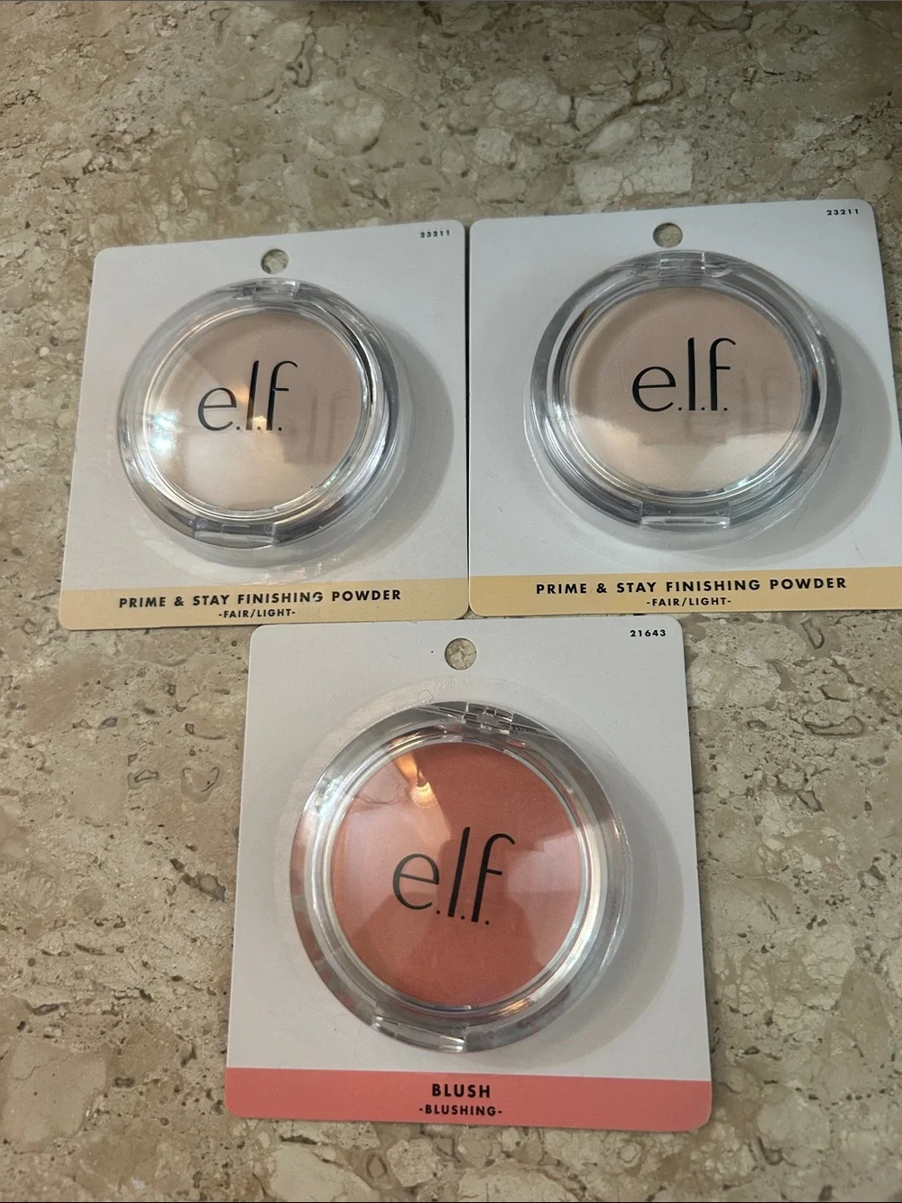 Prime & Stay Finishing Powder (Fair/Light) and Blush (Blushing) - Set of 3